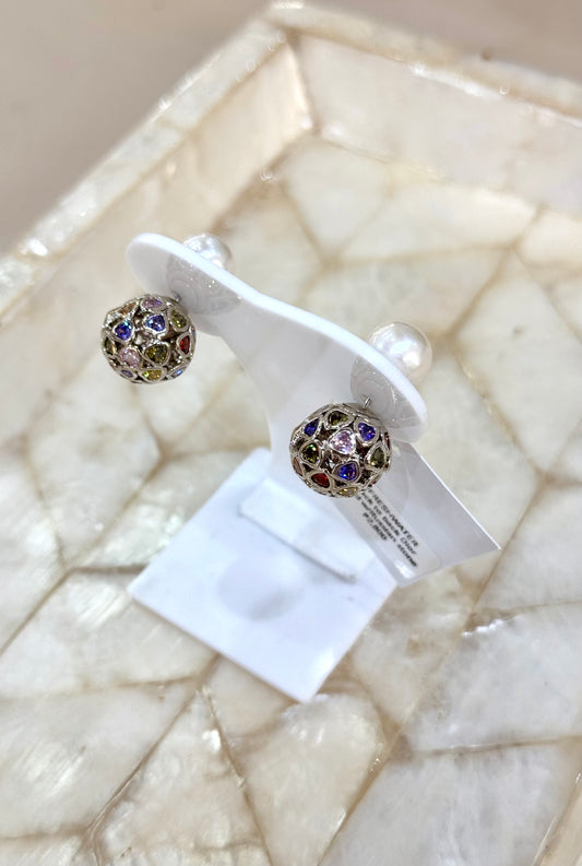 Freshwater Back to Back Dior inspired stud