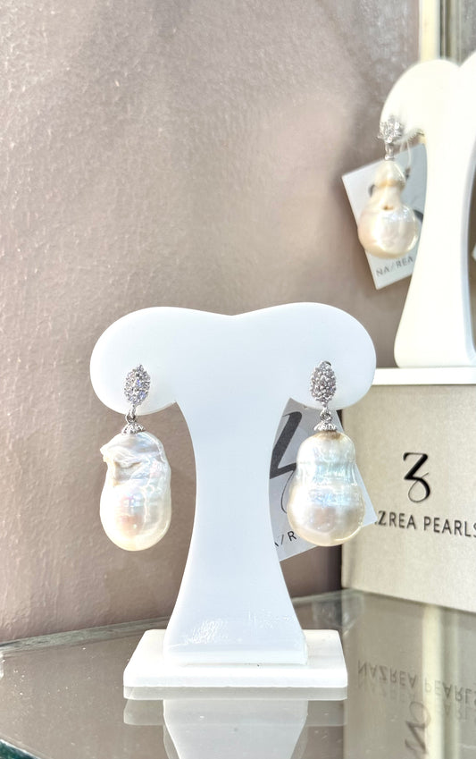 Fresh Water Pearls Baroque Oval Dangling