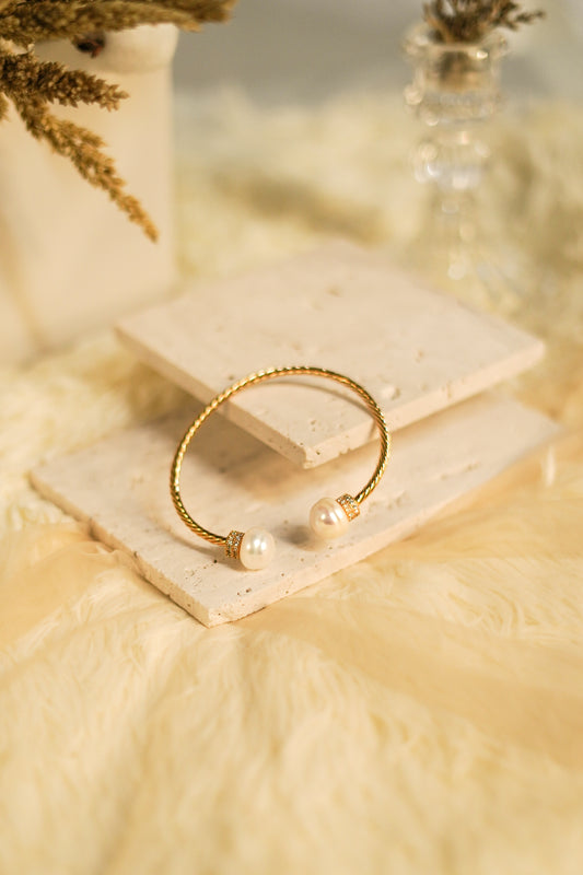 Pearl Bangle Bracelet